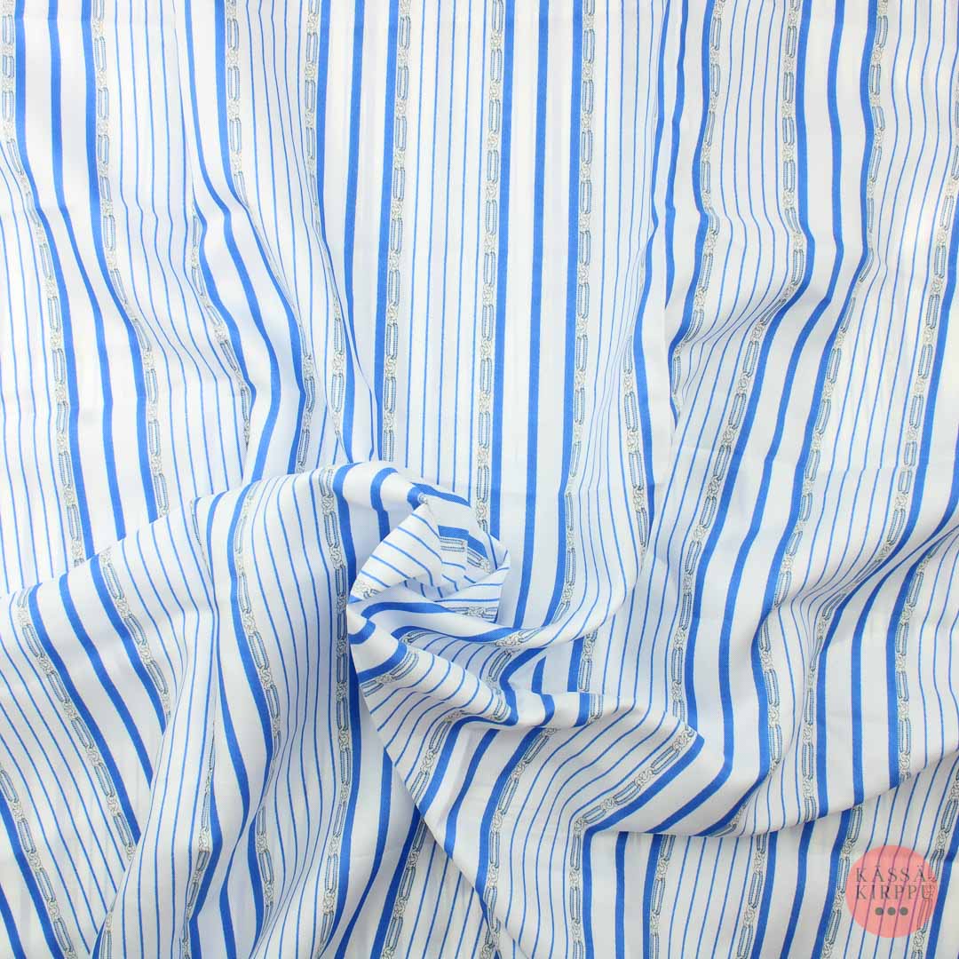 Blue and white Lining fabric - piece