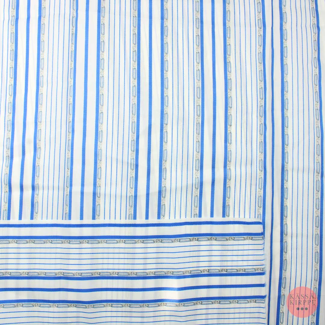 Blue and white Lining fabric - piece