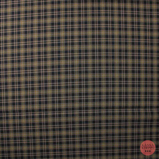 Yellow-black-brown clothing fabric - Piece