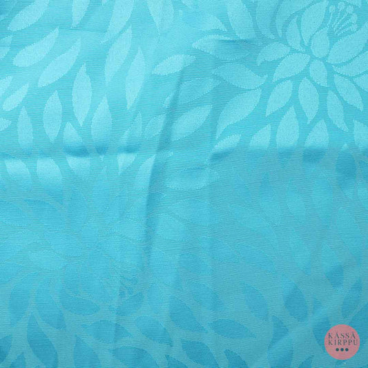 Turquoise floral decor fabric - Piece set