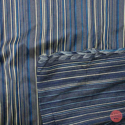 Blue vertical striped leotard - Piece