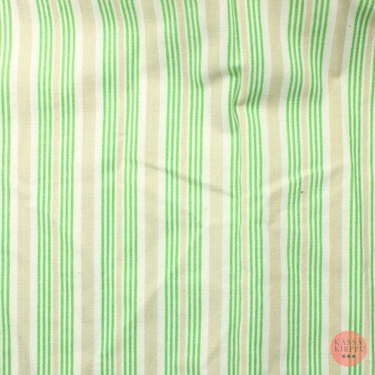 Green vertical stripes cotton - Piece