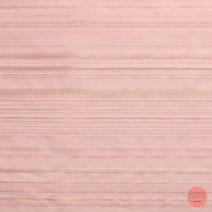 Voglia Vaaleanpunainen vaakaraitainen paitakangas - Mittamyynti