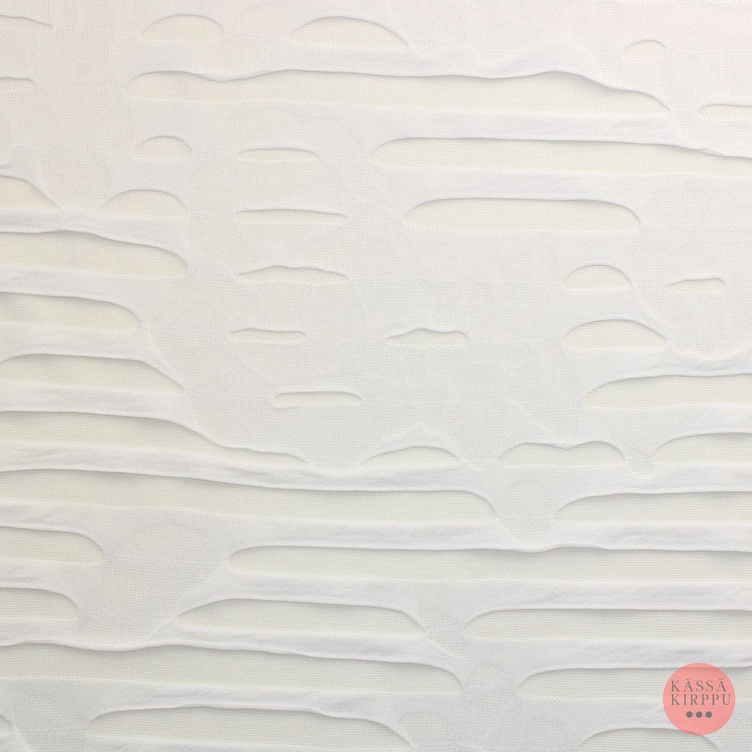 Voglia Valkoinen struktuuri Trikoo - Mittamyynti