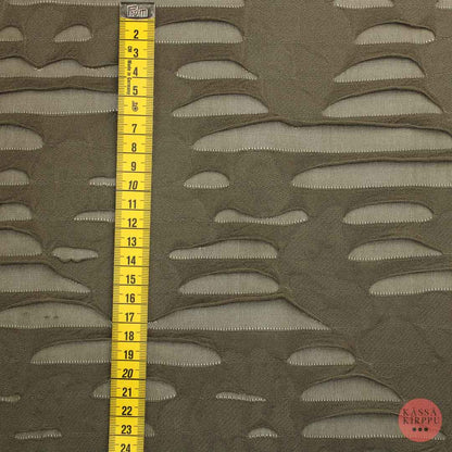 Voglia VIhertävän ruskea struktuuri Trikoo - Mittamyynti