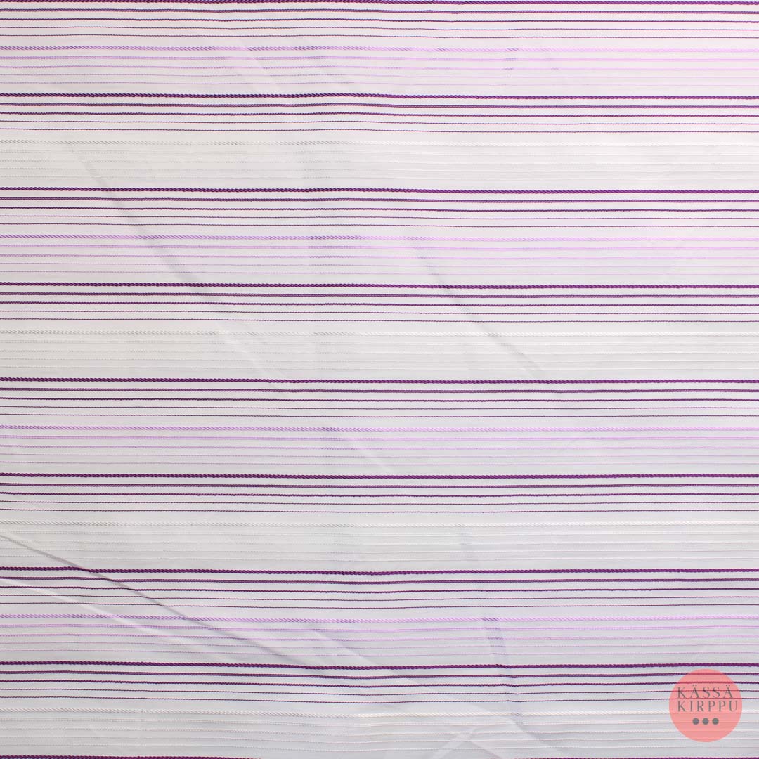 Voglia vaakaraitainen joustava violetti Puuvillasekoite - Mittamyynti