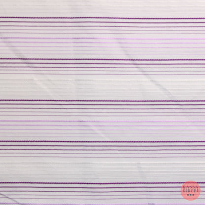 Voglia vaakaraitainen joustava violetti Puuvillasekoite - Mittamyynti