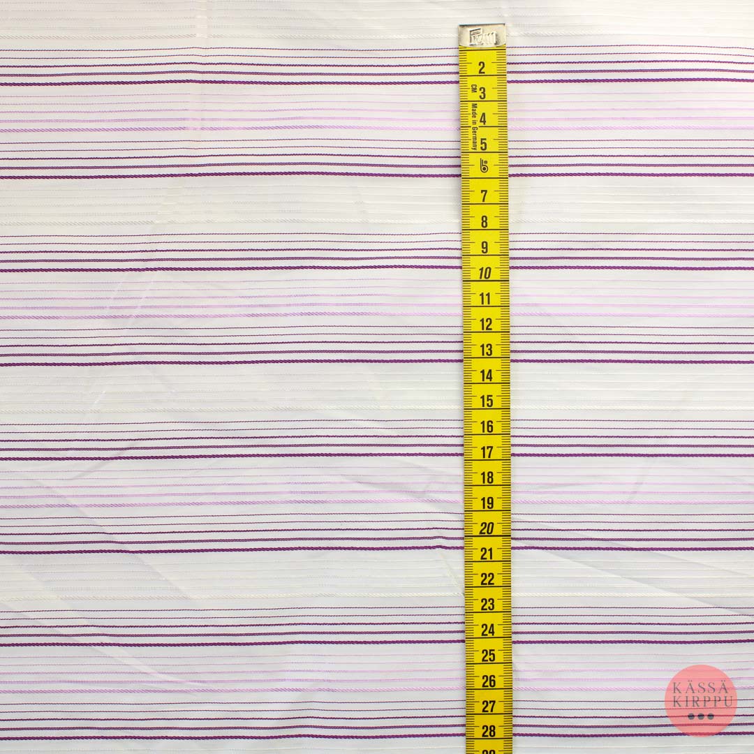 Voglia vaakaraitainen joustava violetti Puuvillasekoite - Mittamyynti