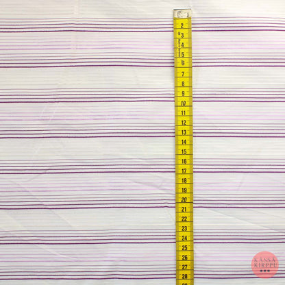 Voglia vaakaraitainen joustava violetti Puuvillasekoite - Mittamyynti