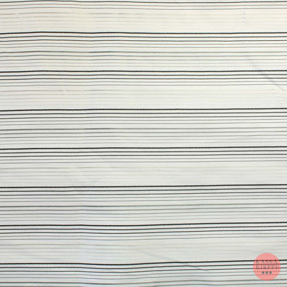 Voglia vaakaraitainen joustava musta-valkoinen Puuvillasekoite - Mittamyynti