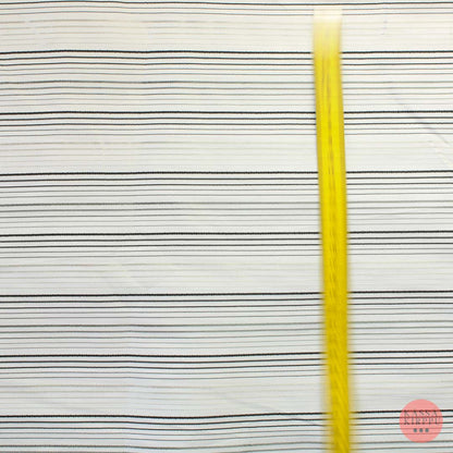 Voglia vaakaraitainen joustava musta-valkoinen Puuvillasekoite - Mittamyynti