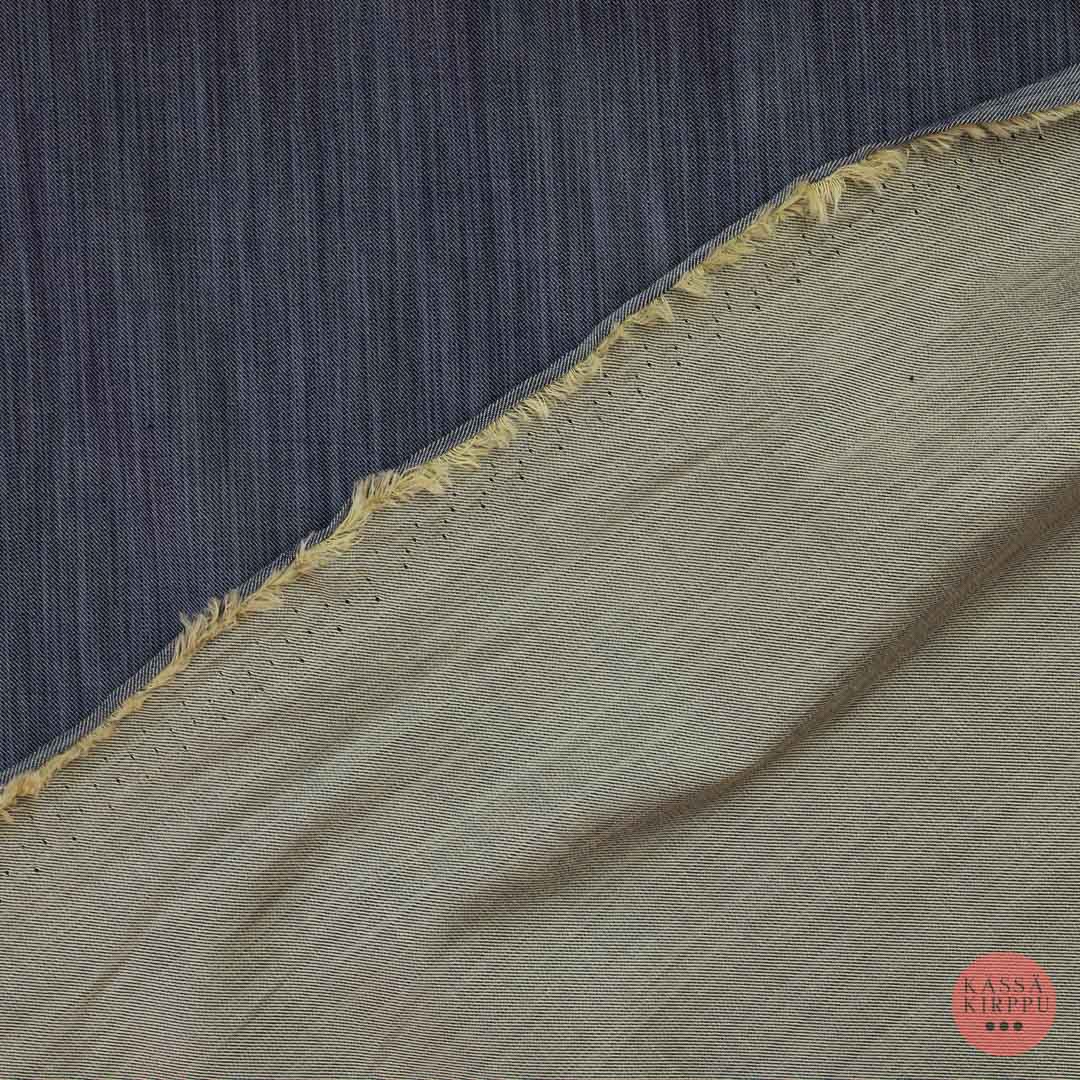 Voglia sininen pystysuuntaan meleerattu ohut Farkkukangas 8 - Mittamyynti