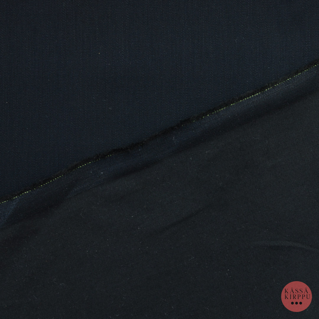 Voglia mustansininen joustava Farkkukangas 9 - Mittamyynti