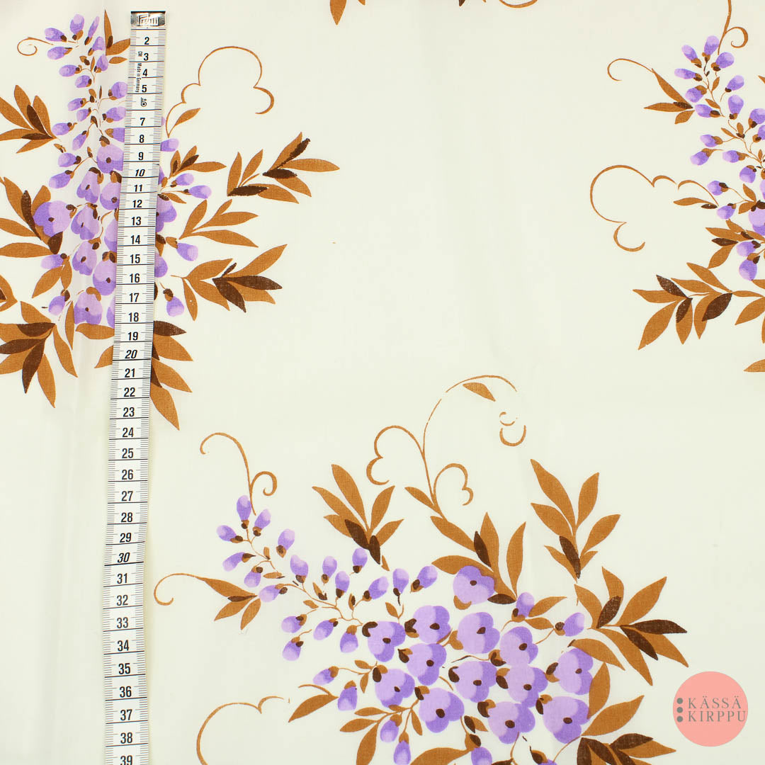 Purple Flowers Sheer Curtains - Piece Package