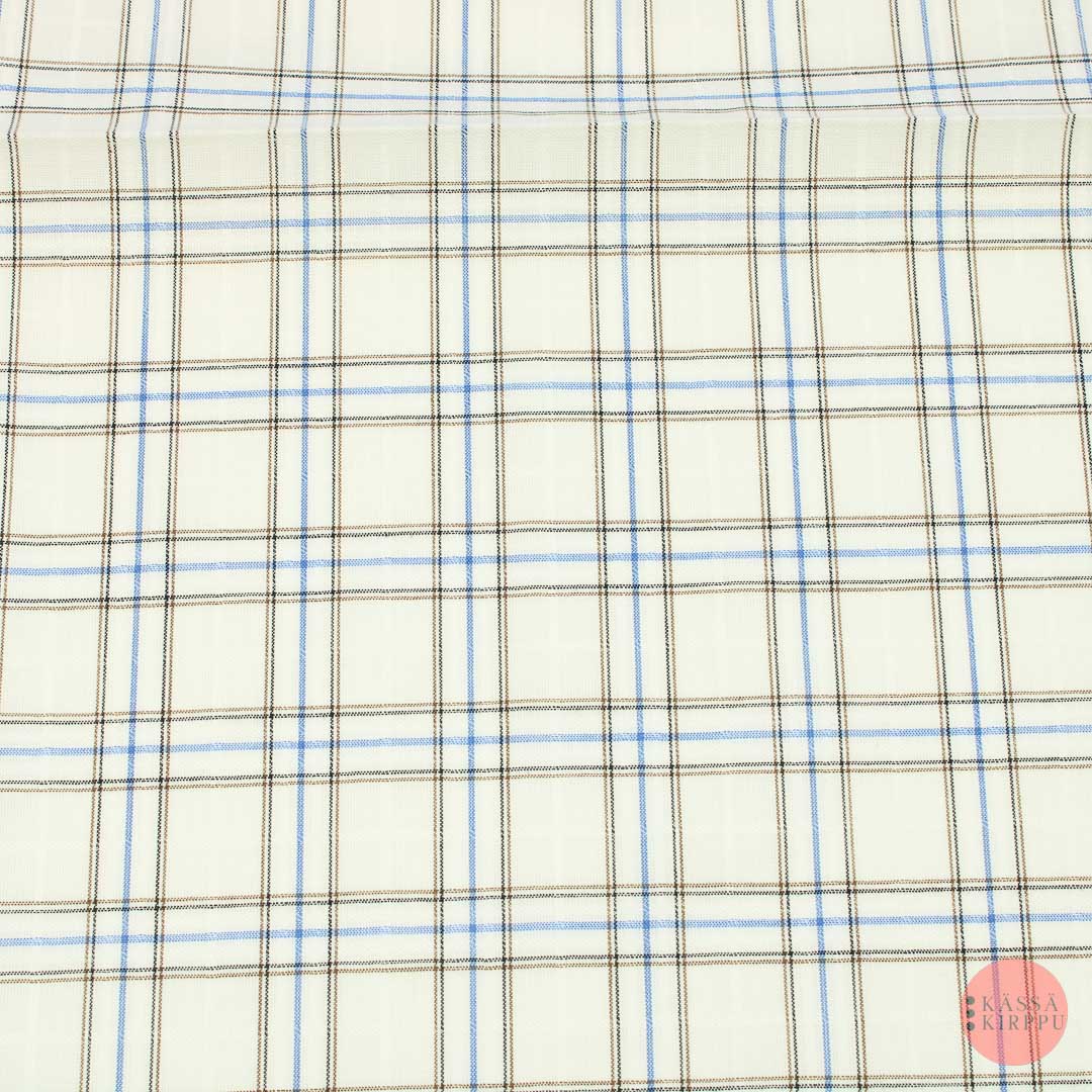 Blue Grids Clothing Fabric - Piece