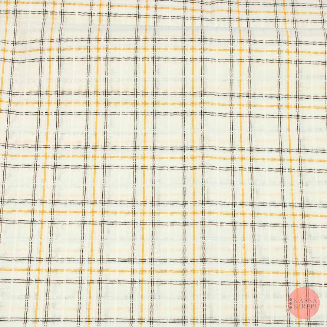 Yellow Grids Clothing Fabric - Piece