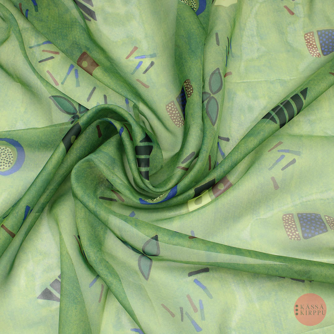 Green Curtain Fabric - Piece
