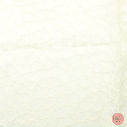 White Ball Patterned Interior Fabric - Piece