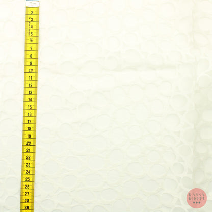 White Ball Patterned Interior Fabric - Piece