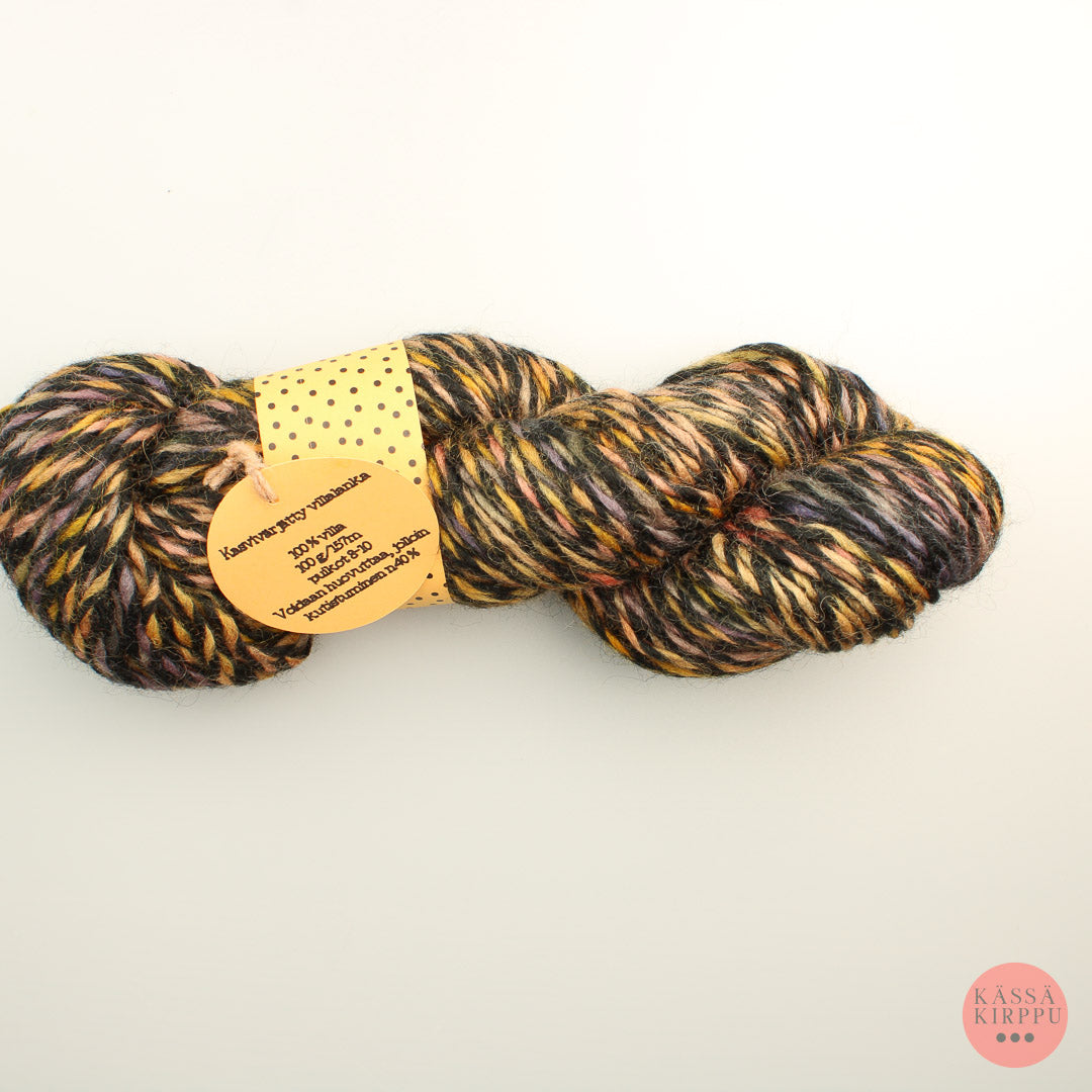 Felting Hand-dyed wool yarn - Multicolor