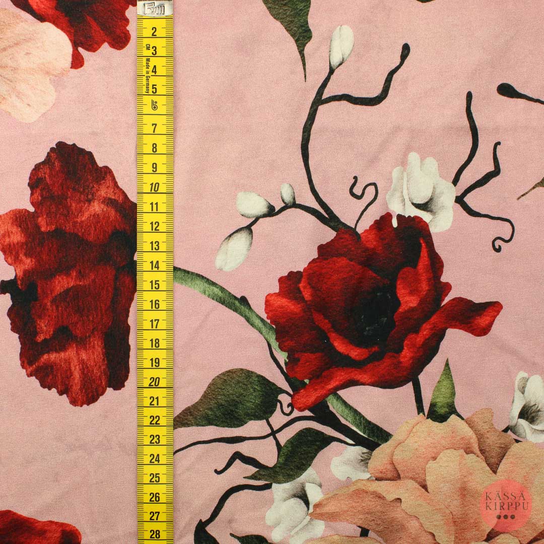 Ommellinen Kukkauni rose Trikoo - Pala