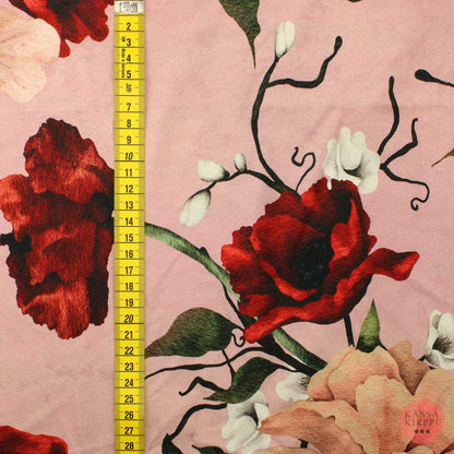 Ommellinen Kukkauni rose Trikoo - Pala