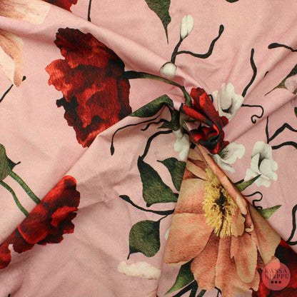 Ommellinen Kukkauni rose Trikoo - Pala