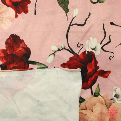 Ommellinen Kukkauni rose Trikoo - Pala