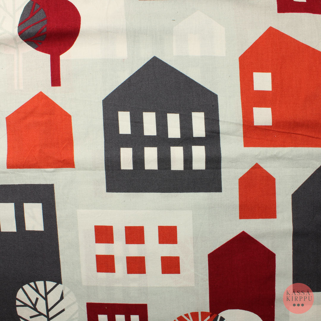 Finlayson Taloja ja puita Puuvilla Pala Kässä Kirppu