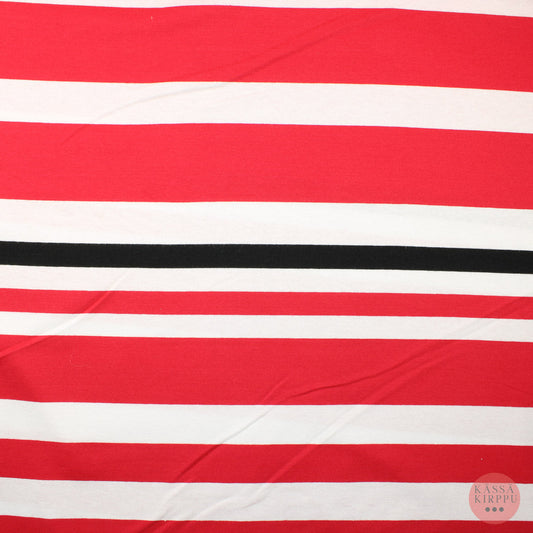 Red and black Stripe Trikoo 2 quality - Piece