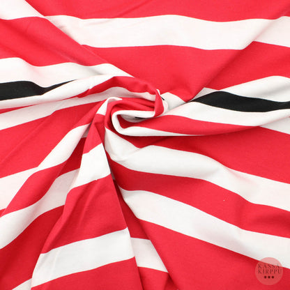 Red and black Stripe Trikoo 2 quality - Piece