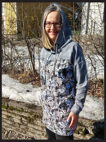 Hali - Women's oversize sweatshirt/hoodie/tunic - Paper pattern