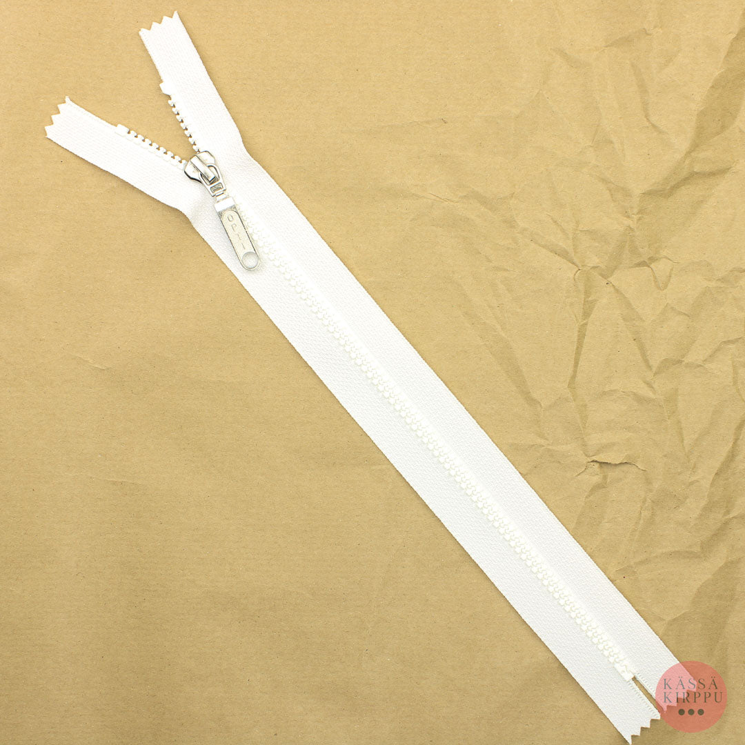 Valkoinen Umpiketju Metallivetimelllä 30 cm