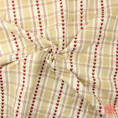 Hearts in a Grid Cotton - Piece