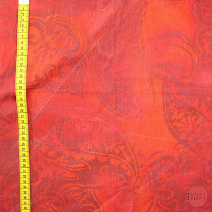 Red Patterned Cotton - Piece