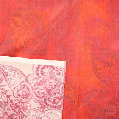 Red Patterned Cotton - Piece