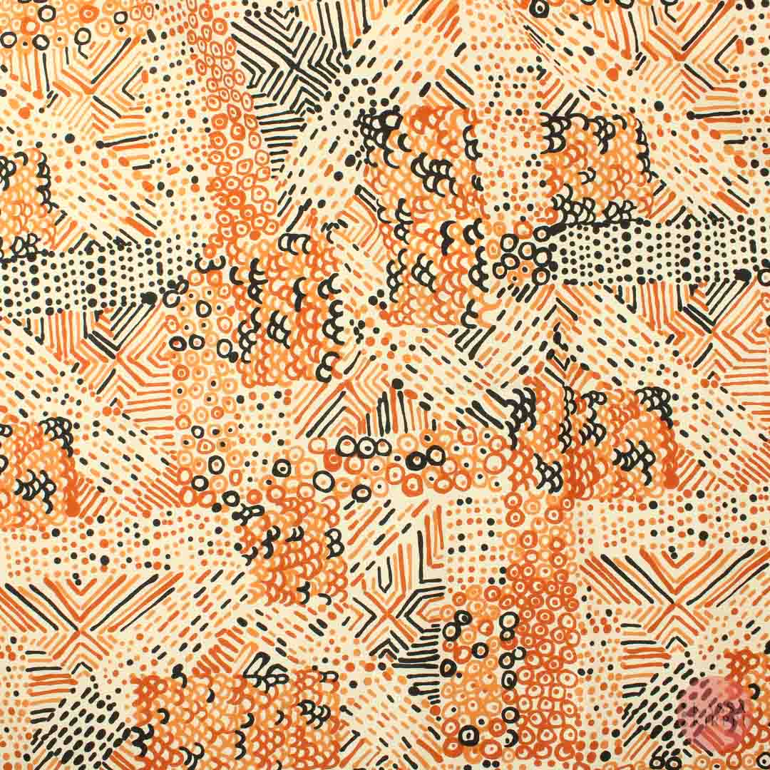 Brown Patterned Clothing Fabric - Piece