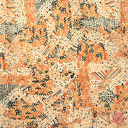 Brown Patterned Clothing Fabric - Piece