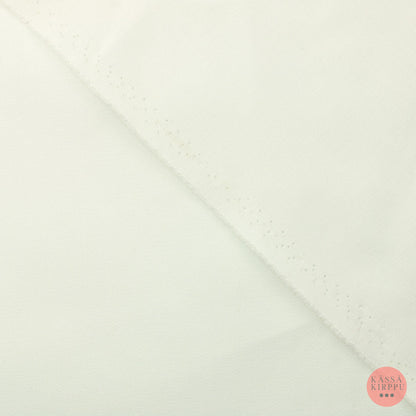 Valkoinen hiukan joustava puuvilla-polyesteri - Pala
