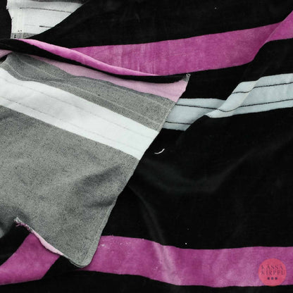 Striped Stretch Velvet - Piece Pack