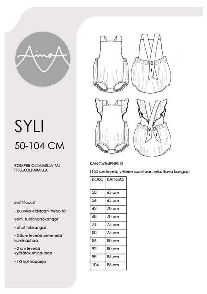 Syli Romper - Paper pattern